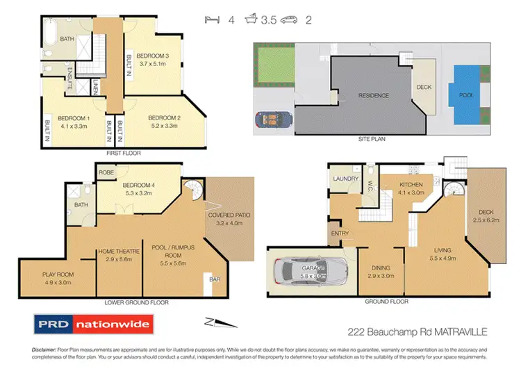 Floorplan of Homely semi-detached listing, 222 Beauchamp Road, Matraville NSW 2036