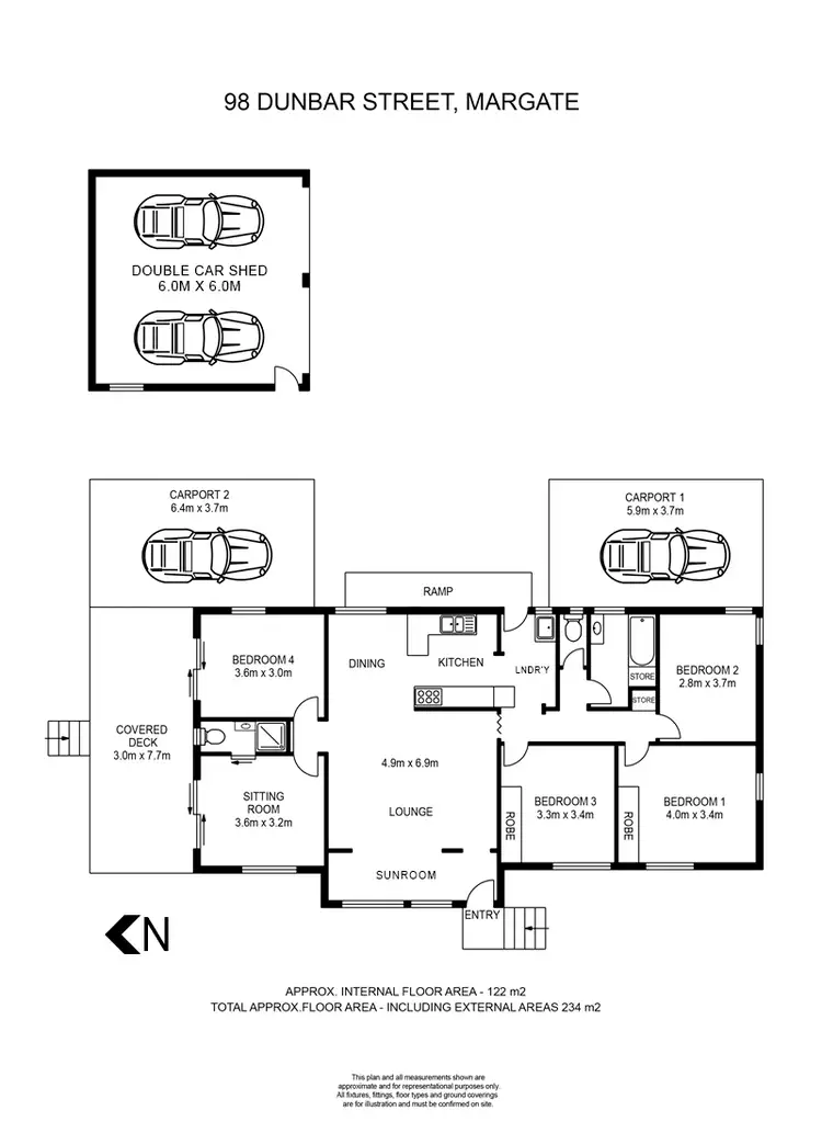 Floorplan of Homely house listing, 98 Dunbar Street, Margate QLD 4019
