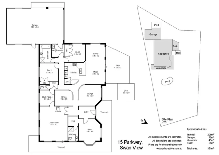 Floorplan of Homely house listing, 15 Parkway, Swan View WA 6056