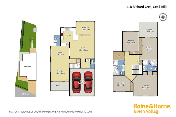 Floorplan of Homely semi-detached listing, 11B Richard Crescent, Cecil Hills NSW 2171