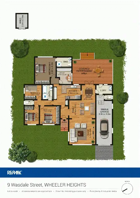 Floorplan of Homely house listing, 9 Wasdale St, Wheeler Heights NSW 2097