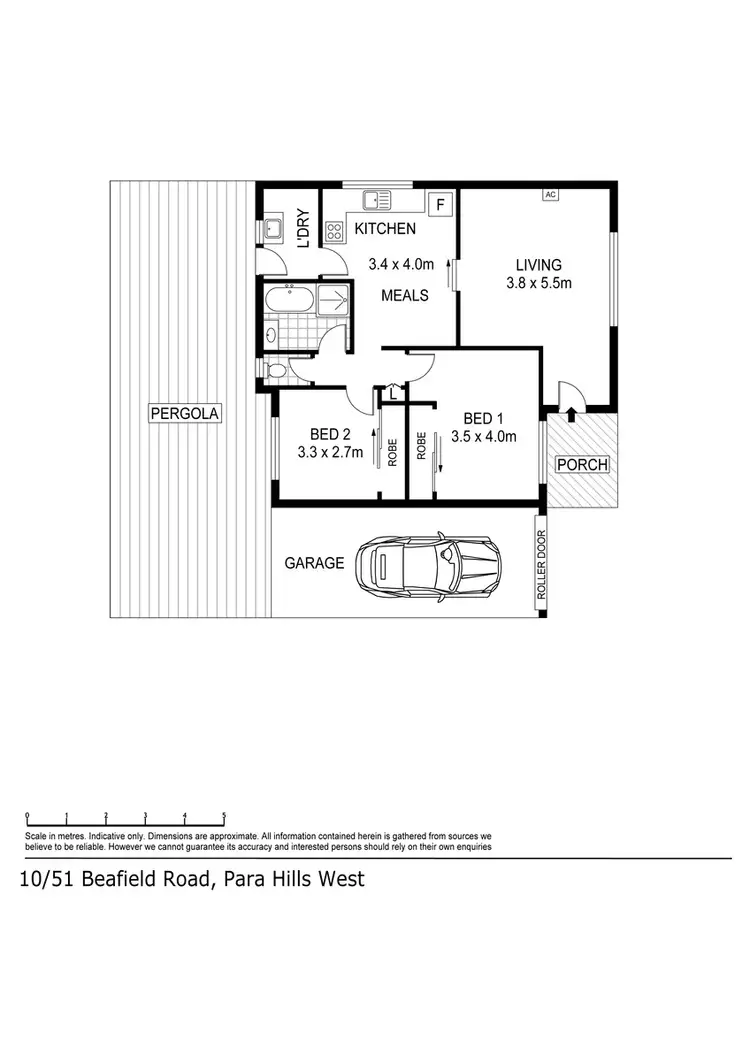 Floorplan of Homely unit listing, 10/51 Beafield, Para Hills West SA 5096