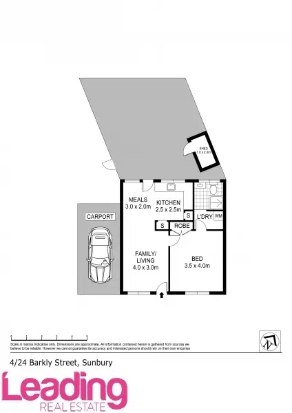 Floorplan of Homely unit listing, Unit 4/24 Barkly Street, Sunbury VIC 3429