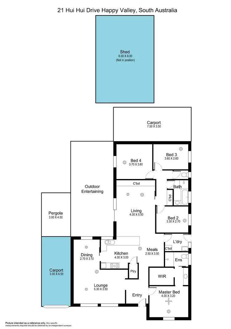Floorplan of Homely house listing, 21 Hui Hui Drive, Happy Valley SA 5159