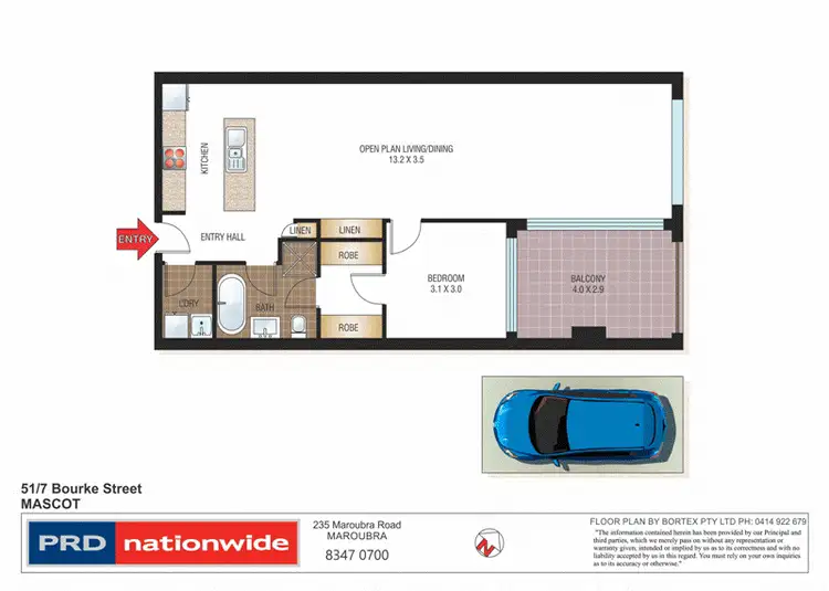 Floorplan of Homely unit listing, 51/7 Bourke Street, Mascot NSW 2020