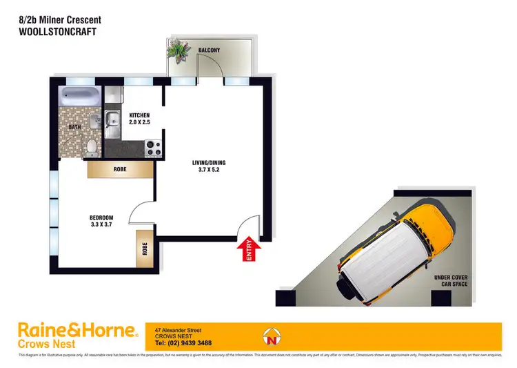 Floorplan of Homely apartment listing, 8/2B Milner Crescent, Wollstonecraft NSW 2065
