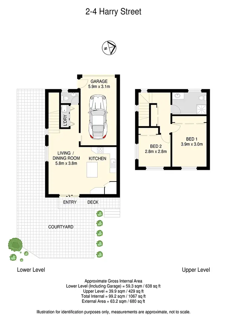 Floorplan of Homely townhouse listing, 2/4 Harry Street, Zillmere QLD 4034