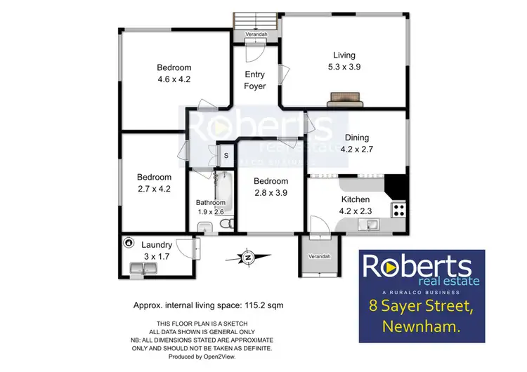 Floorplan of Homely house listing, 8 Sayer St, Newnham TAS 7248
