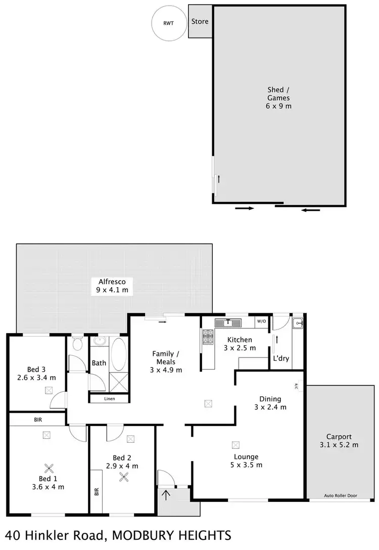 Floorplan of Homely house listing, 40 Hinkler Crescent, Modbury Heights SA 5092