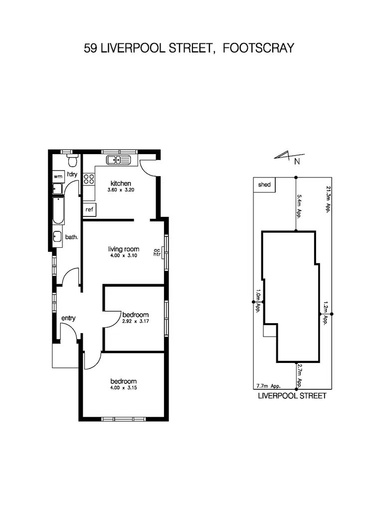 Floorplan of Homely house listing, 59 Liverpool Street, Footscray VIC 3011