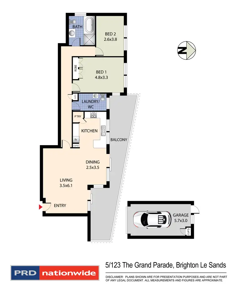 Floorplan of Homely unit listing, 5/122-123 The Grand Parade, Brighton-le-sands NSW 2216