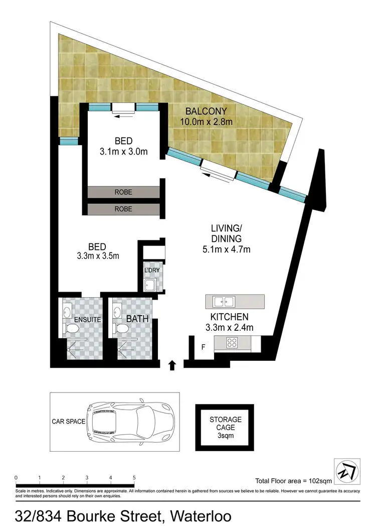 Floorplan of Homely apartment listing, 32/834 Bourke Street, Waterloo NSW 2017