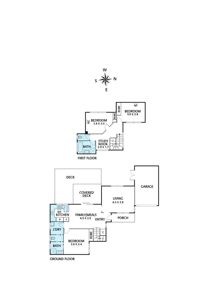 Floorplan of Homely townhouse listing, 2/17 Pamela Street, Mount Waverley VIC 3149