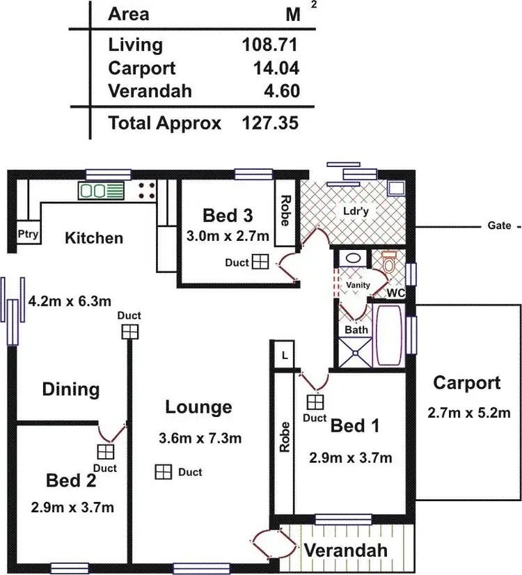 Floorplan of Homely house listing, Unit 9/1A Peel Street, Gawler West SA 5118