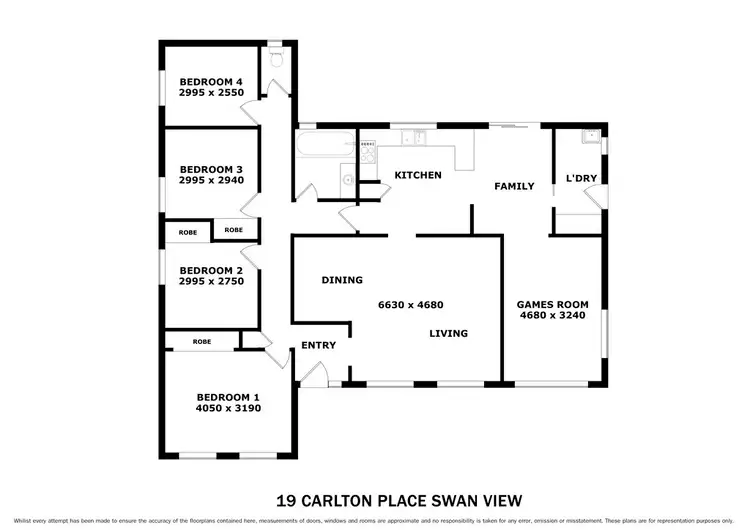 Floorplan of Homely house listing, 19 Carlton Place, Swan View WA 6056