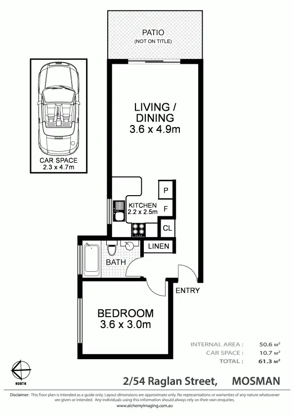 Floorplan of Homely apartment listing, 2/54 Raglan Street, Mosman NSW 2088