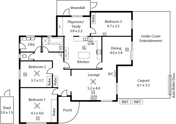 Floorplan of Homely house listing, 41 Greville Ave, Flinders Park SA 5025