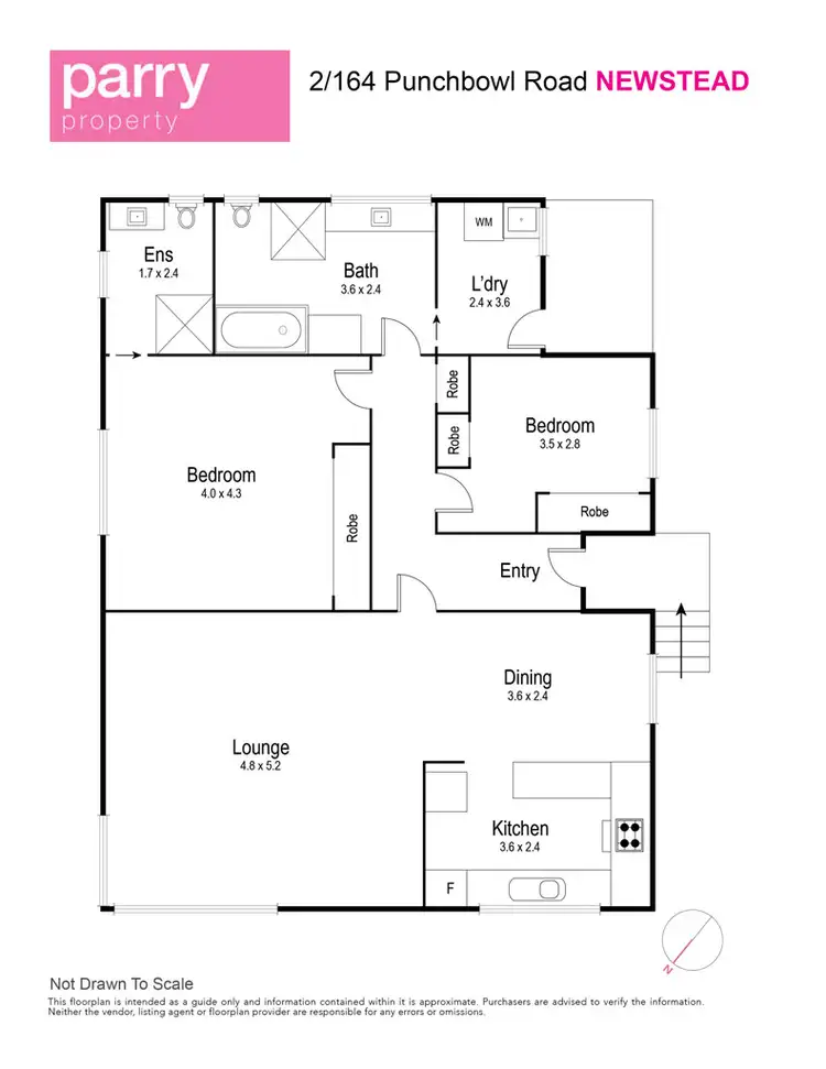 Floorplan of Homely unit listing, 2/164 Punchbowl Road, Newstead TAS 7250