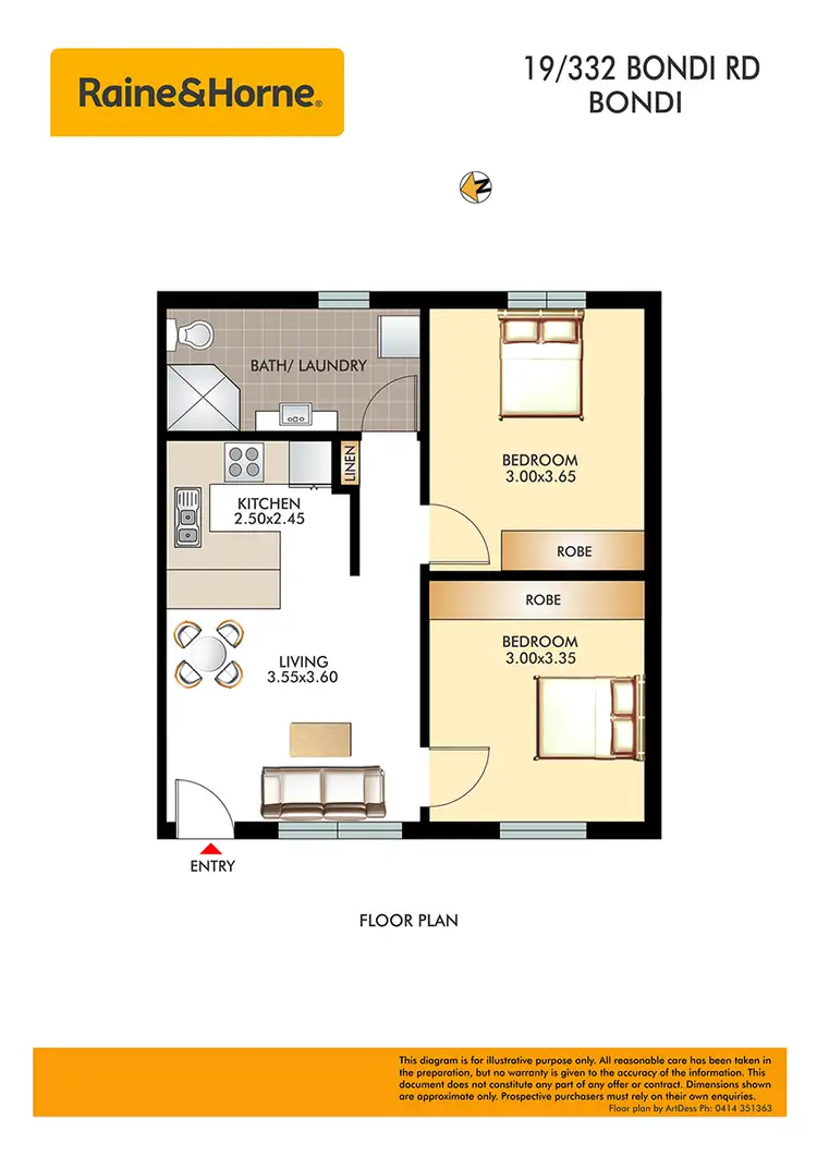 Floorplan of Homely apartment listing, 19/332 Bondi Road, Bondi NSW 2026