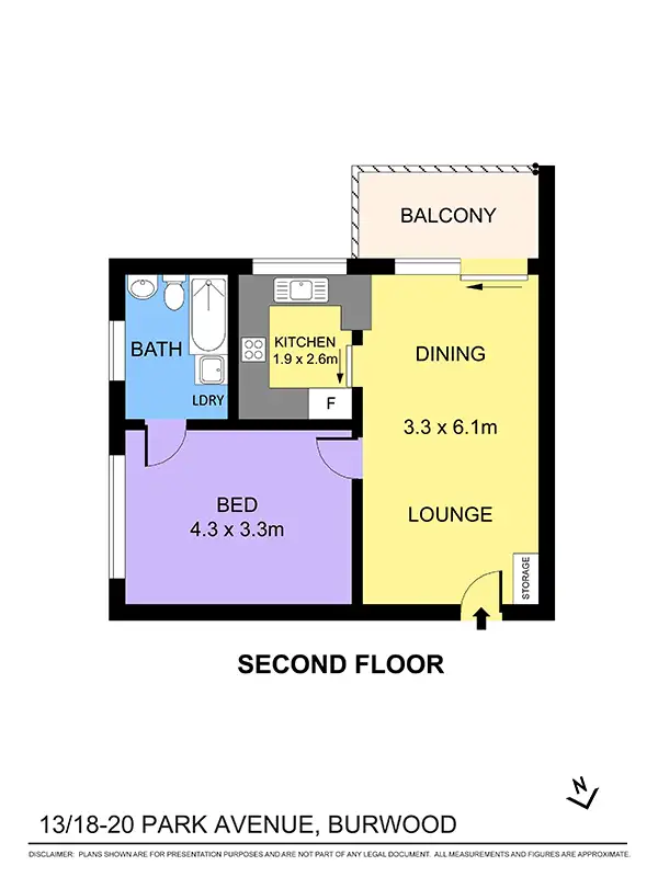 Floorplan of Homely apartment listing, 13/18-20 Park Avenue, Burwood NSW 2134