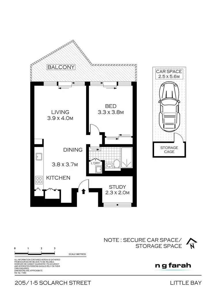 Floorplan of Homely apartment listing, 205/1-5 Solarch Avenue, Little Bay NSW 2036