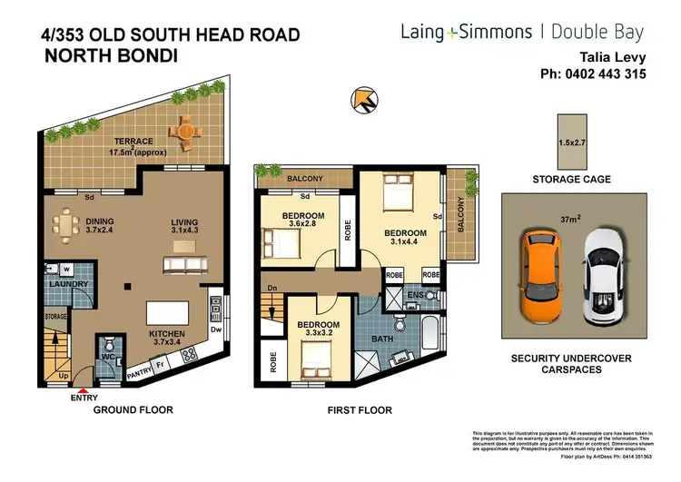 Floorplan of Homely apartment listing, 4/353 Old South Head Road, North Bondi NSW 2026
