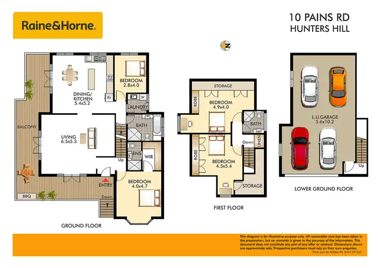 Floorplan of Homely house listing, 10 Pains Road, Hunters Hill NSW 2110