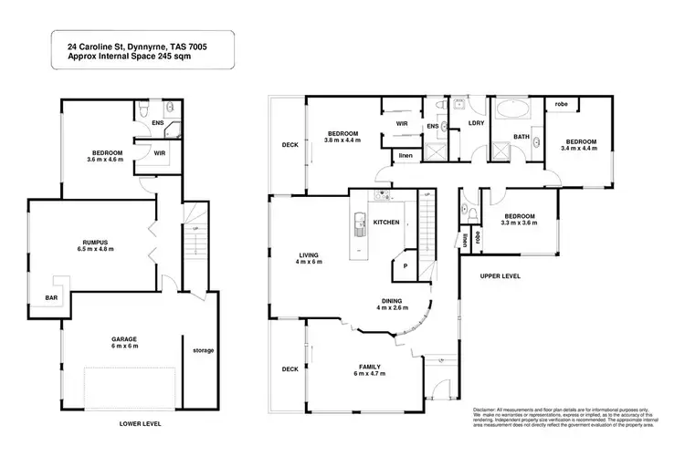 Floorplan of Homely house listing, 24 Caroline Street, Dynnyrne TAS 7005