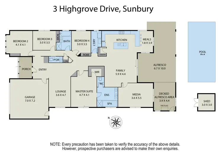 Floorplan of Homely house listing, 3 Highgrove Drive, Sunbury VIC 3429