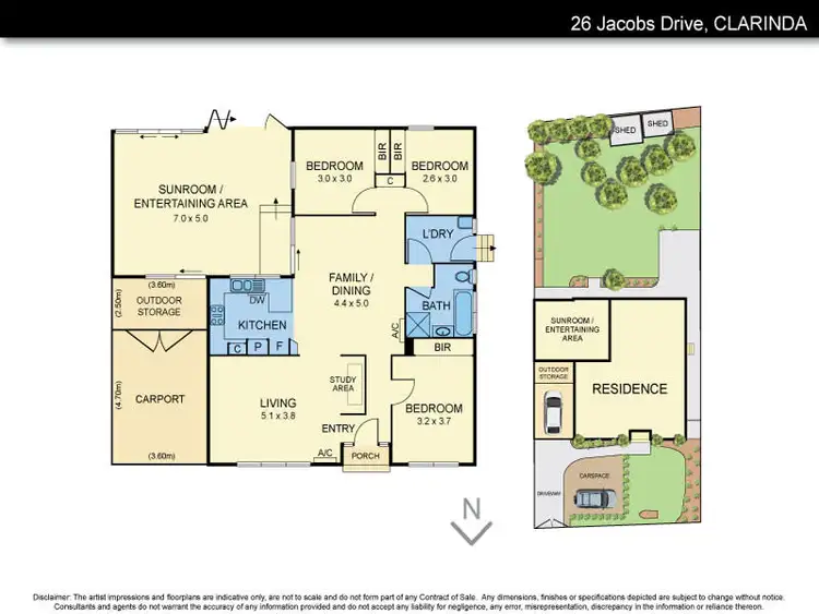 Floorplan of Homely house listing, 26 Jacobs Drive, Clarinda VIC 3169