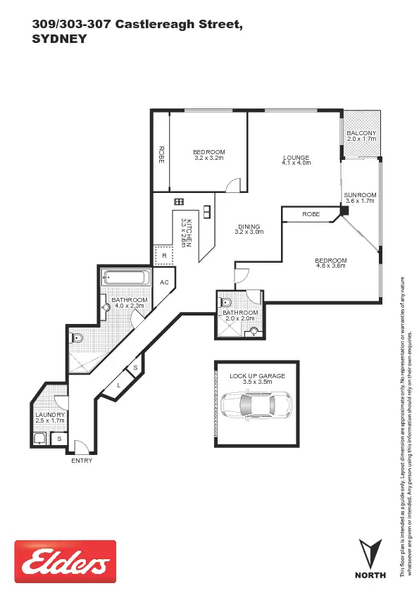Floorplan of Homely apartment listing, 309/303-307 Castlereagh Street, Sydney NSW 2000