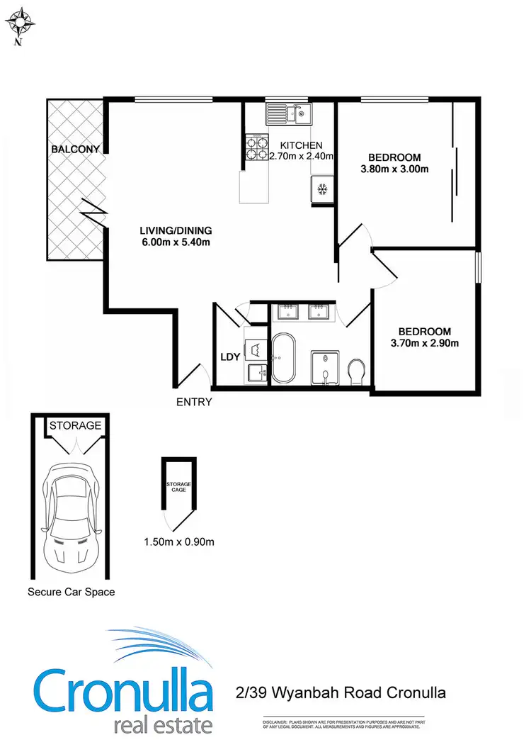 Floorplan of Homely apartment listing, 2/39-41 Wyanbah Road, Cronulla NSW 2230
