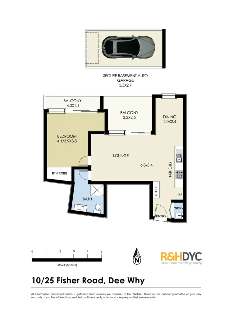 Floorplan of Homely unit listing, 10/25 Fisher Road, Dee Why NSW 2099
