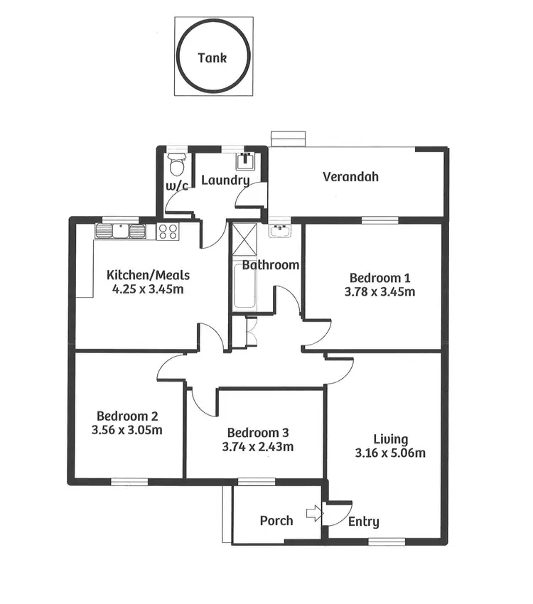 Floorplan of Homely house listing, 23 Laura Street, Murray Bridge SA 5253
