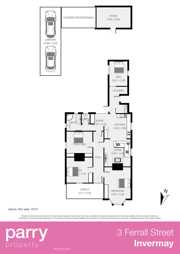 Floorplan of Homely house listing, 3 Ferrall Street, Invermay TAS 7248