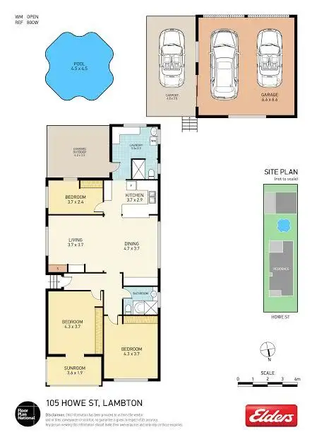 Floorplan of Homely house listing, 105 Howe Street, Lambton NSW 2299