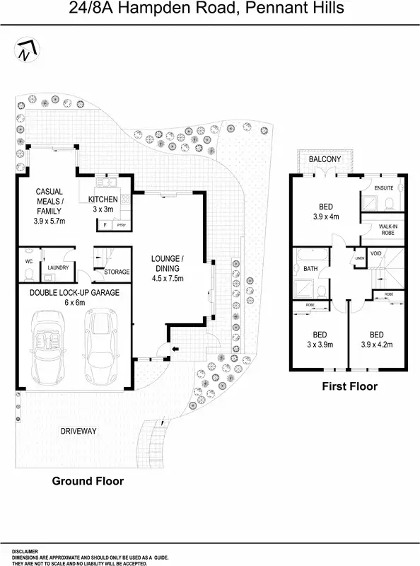Floorplan of Homely townhouse listing, 24/8a Hampden Road, Pennant Hills NSW 2120