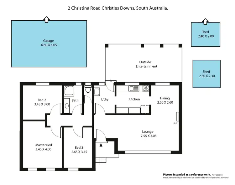 Floorplan of Homely house listing, 2 Christina Road, Christie Downs SA 5164