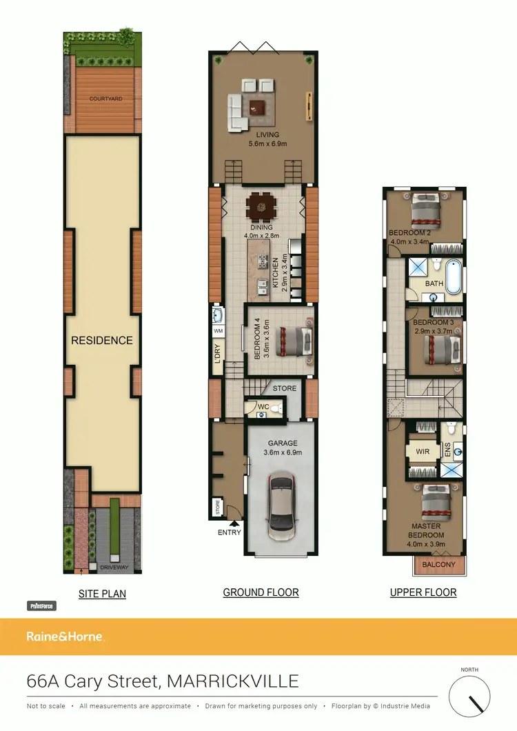 Floorplan of Homely house listing, 66A Cary Street, Marrickville NSW 2204