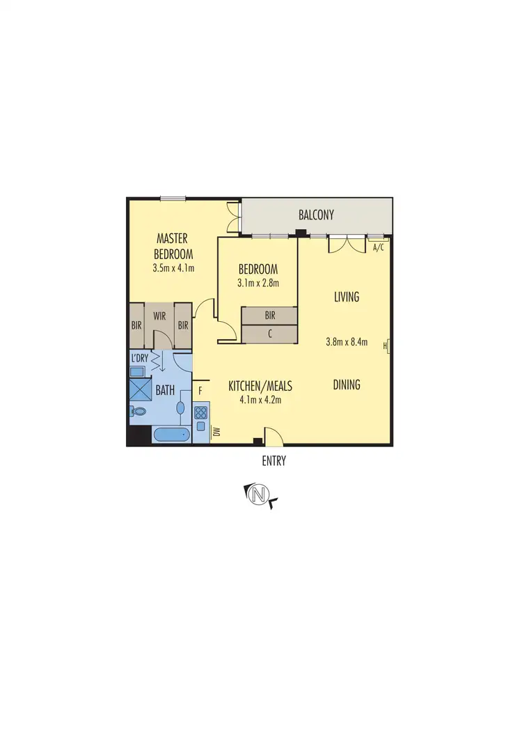 Floorplan of Homely apartment listing, 1018/422 Collins Street, Melbourne VIC 3000