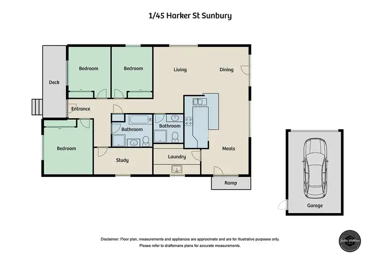 Floorplan of Homely house listing, 1/45 Harker Street, Sunbury VIC 3429