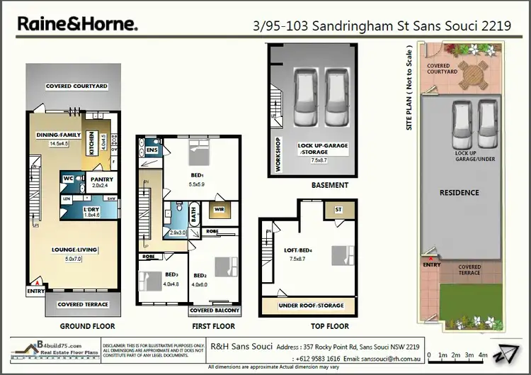 Floorplan of Homely townhouse listing, 3/95-103 Sandringham Street, Sans Souci NSW 2219