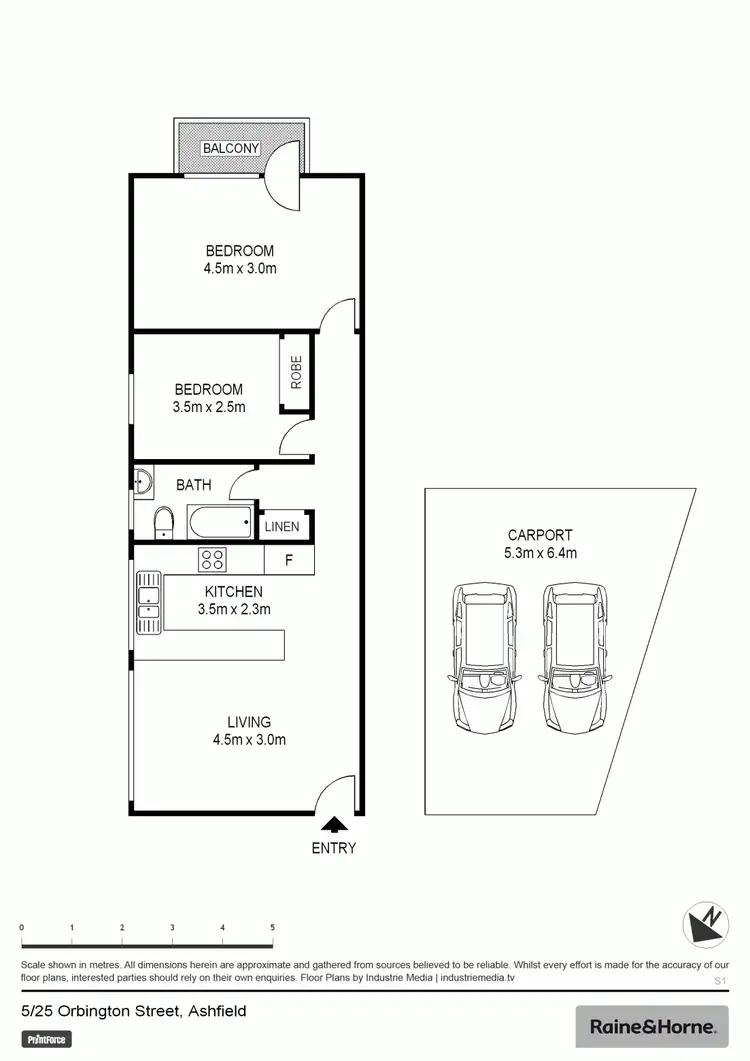 Floorplan of Homely apartment listing, 5/25 Orpington Street, Ashfield NSW 2131