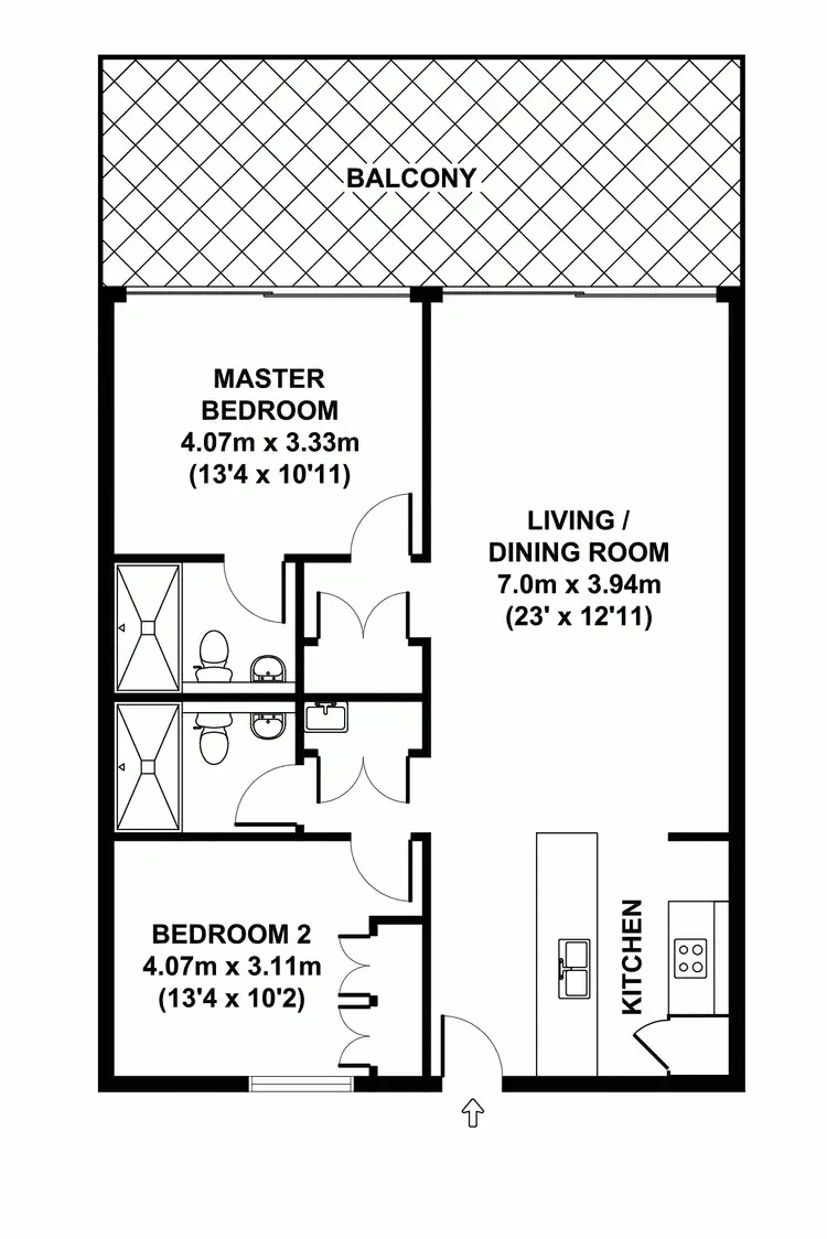 Floorplan of Homely apartment listing, 206/8 Musgrave Street, West End QLD 4101