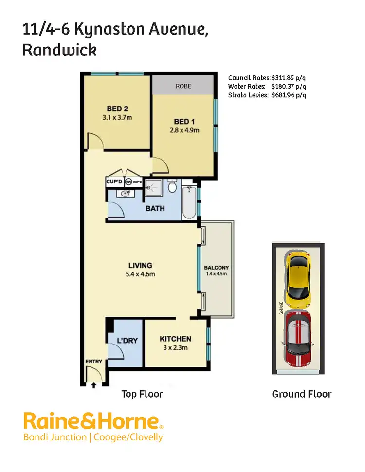 Floorplan of Homely apartment listing, 11/4-6 Kynaston Avenue, Randwick NSW 2031