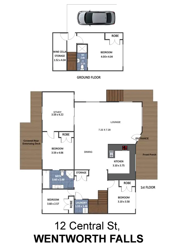 Floorplan of Homely house listing, 12 Central Street, Wentworth Falls NSW 2782