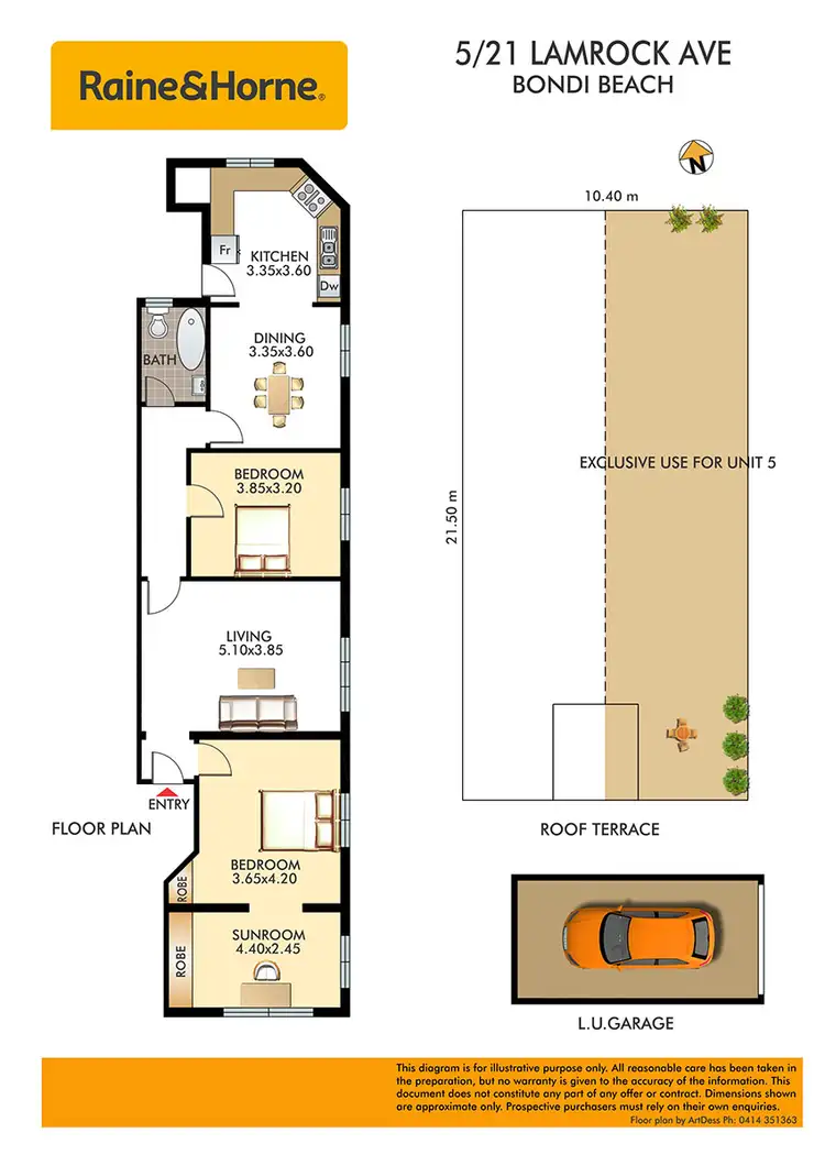 Floorplan of Homely apartment listing, 5/21 Lamrock Avenue, Bondi Beach NSW 2026