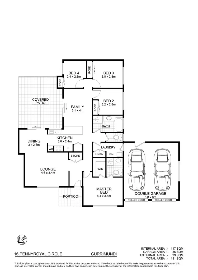Floorplan of Homely house listing, 16 Pennyroyal Circuit, Currimundi QLD 4551