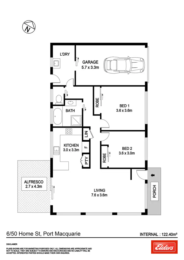 Floorplan of Homely villa listing, 6/50-52 Home Street, Port Macquarie NSW 2444