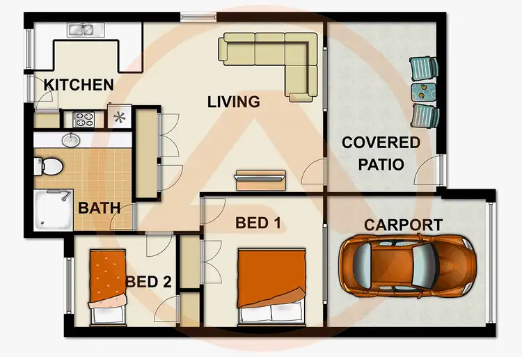 Floorplan of Homely townhouse listing, 1/5 Verran Street, Bellbird Park QLD 4300